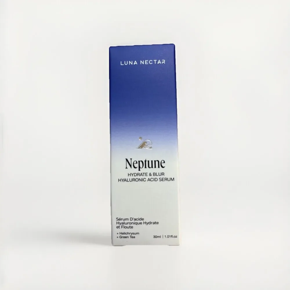 Luna Nectar Neptune Hydrate & Blur Hyaluronic Acid Serum - 1.01 Oz - NIB